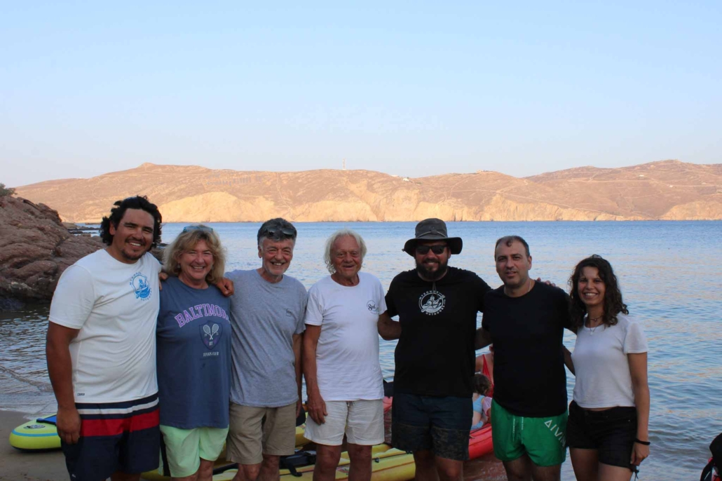 kayak group corr Mykonos kayak and Seal Greece